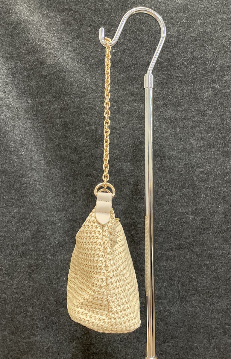 Gold Woven Mini Purse Shoulder Bag Crossbody Gold Chain Strap Small Handbag