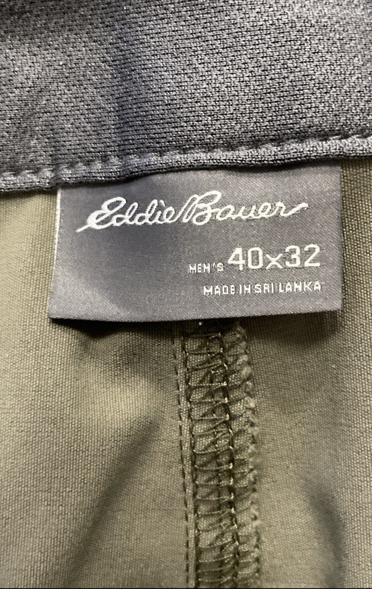 Eddie Bauer Men's Green Rainier Hiking Pant Active Fit Nylon Spandex 40x32 NWT