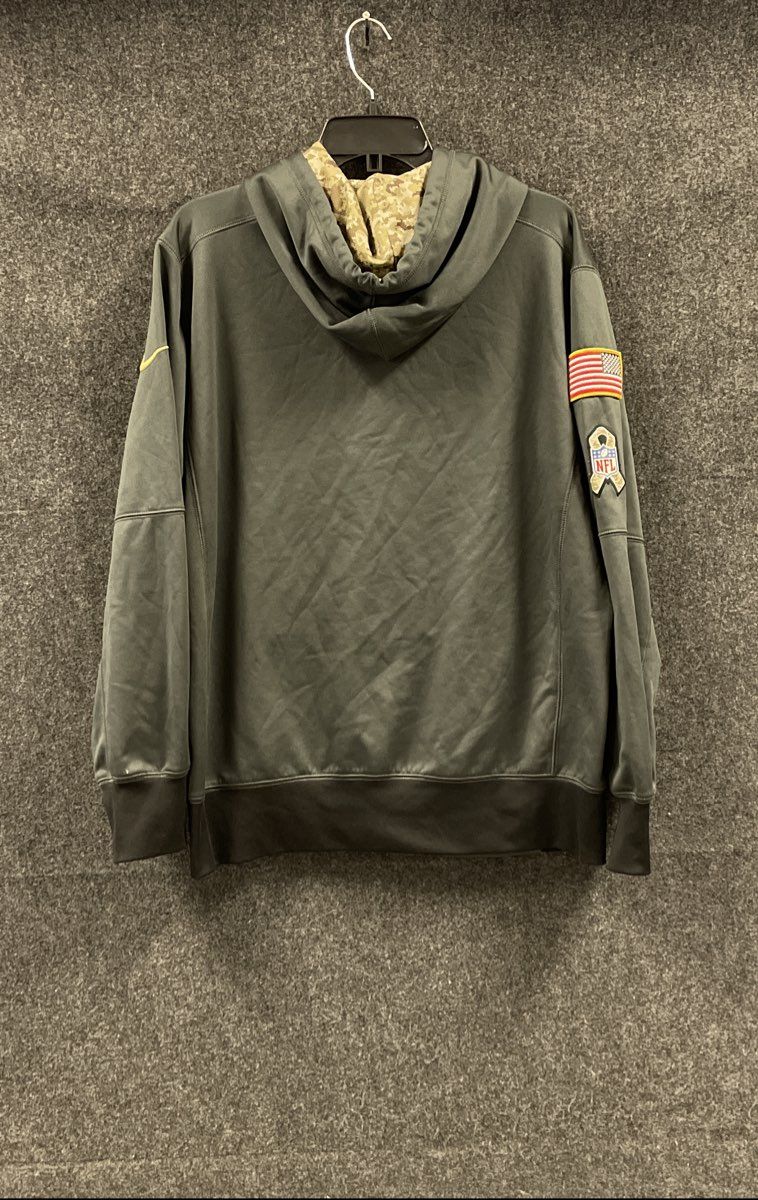 Nike Men's Chicago Bears Salute to Service NFL Hoodie Therma-Fit Olive Green L