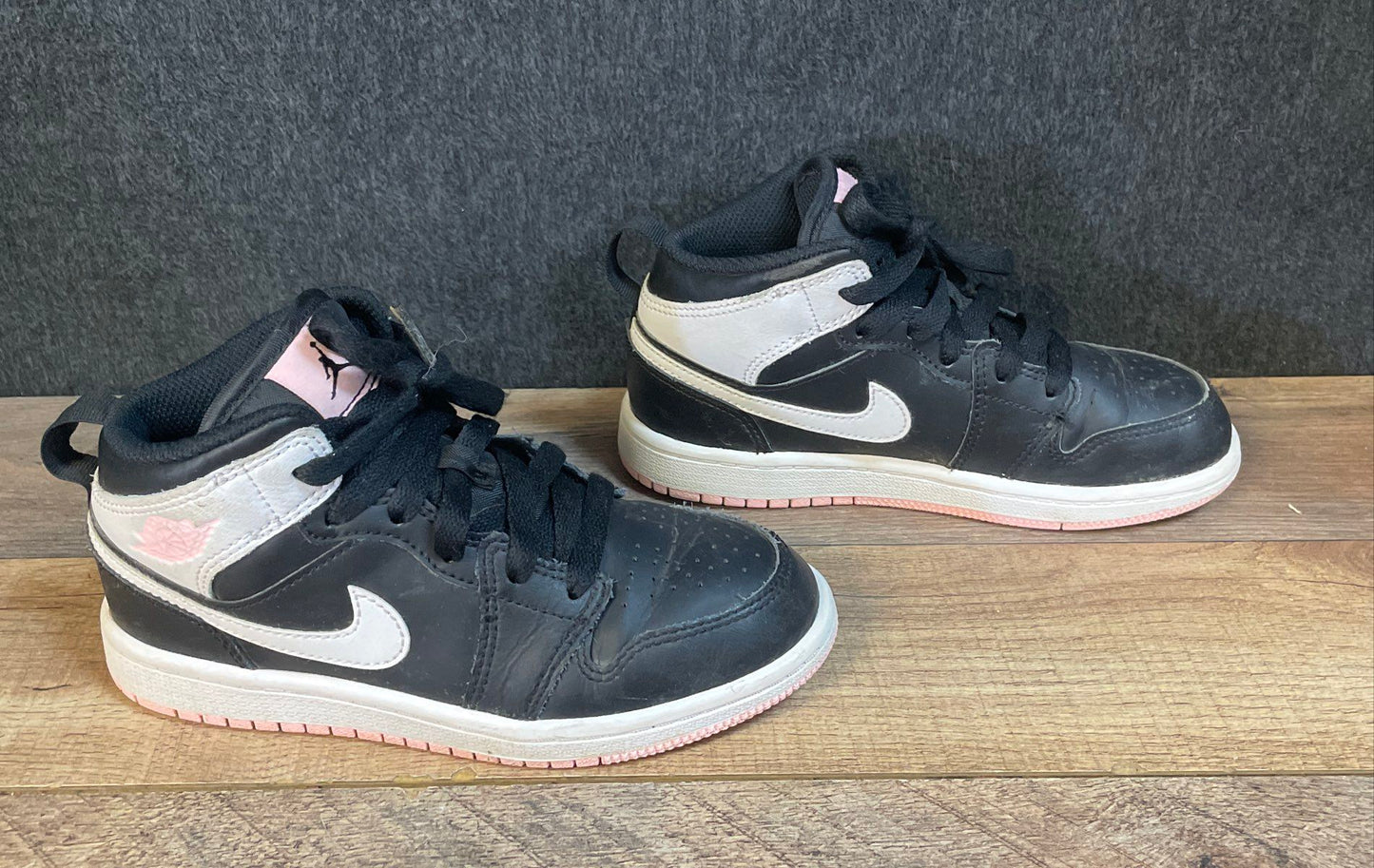 Nike Air Jordan 1 Mid Black Arctic Punch White Toddler Sneakers Size 13C