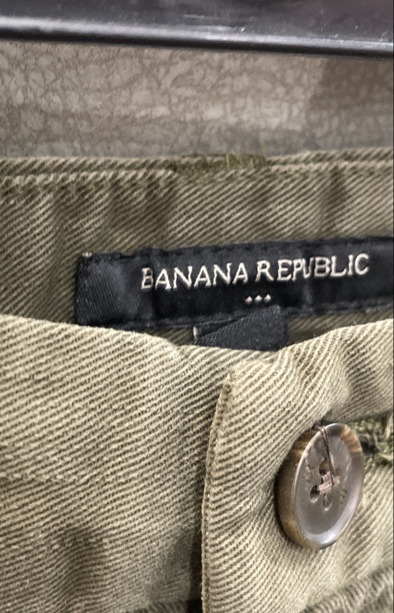Banana Republic Men's Olive Green Cotton Chino Pants Waist Tabs Sz 36x30