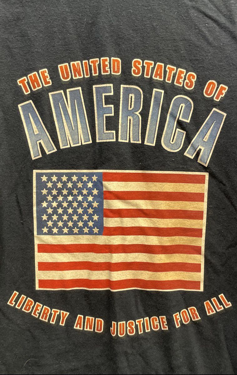 Vintage United States Of America T Shirt Men's Size XXL Blue 90s American Flag