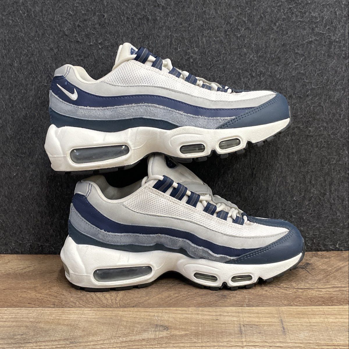 Nike Air Max 95 Navy Grey White Lifestyle Running Sneakers