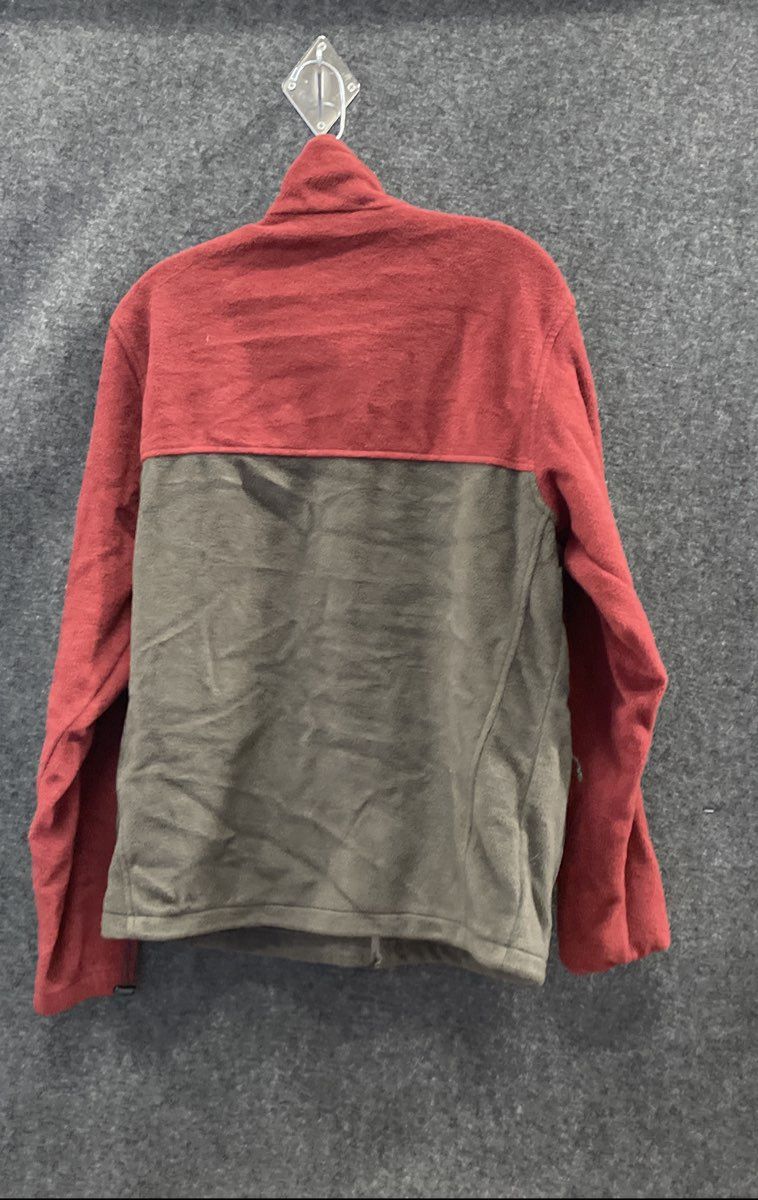 Columbia Men's Steens Mountain Full Zip Fleece Jacket Red Gray Size M