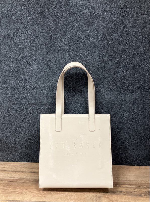 Ted Baker London The Icon Mini Tote Bag Cream Off White Textured Shopper