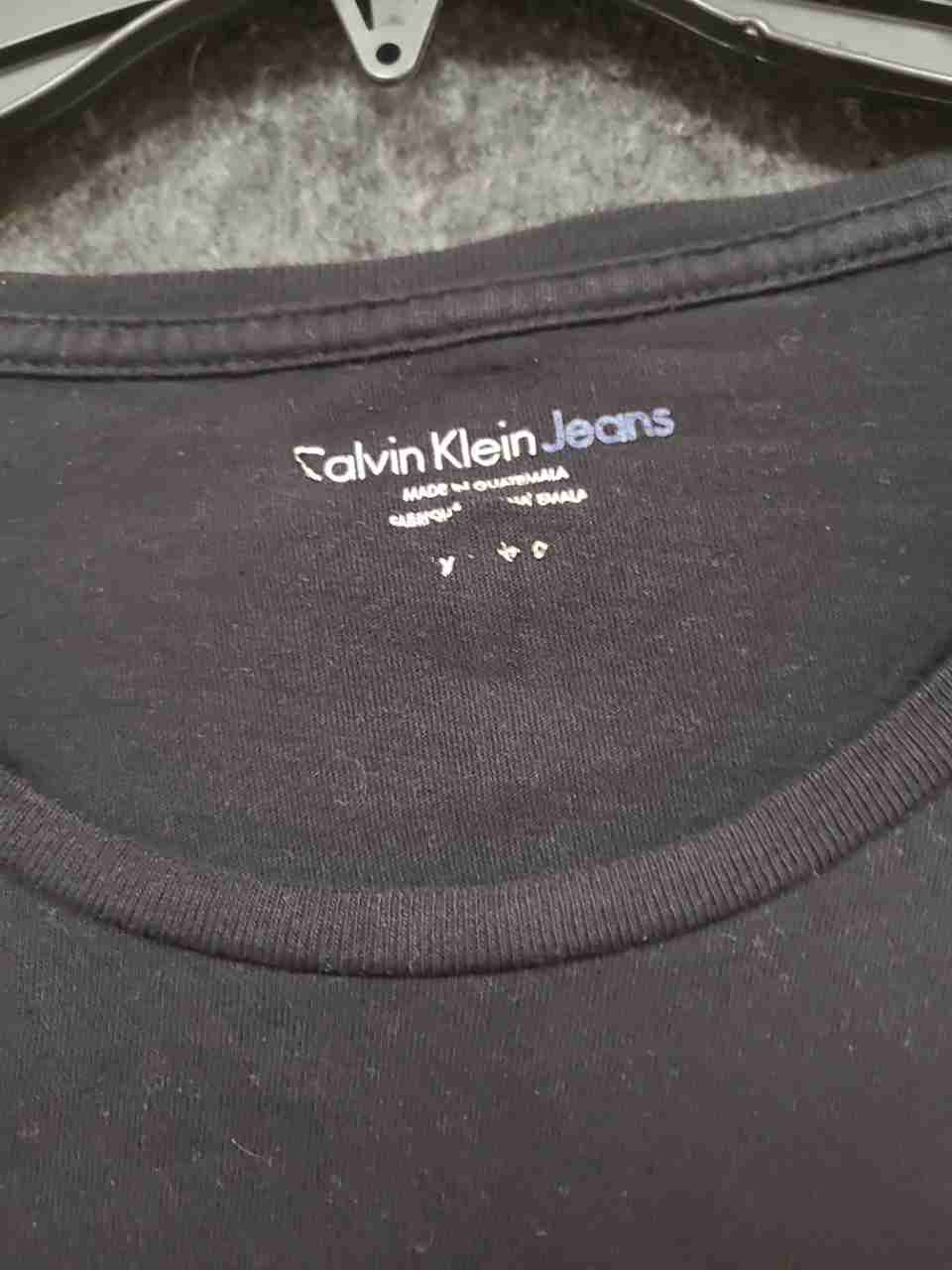 Calvin Klein Jeans Men's Black Logo Graphic Short Sleeve Crew Neck T-Shirt Sz L
