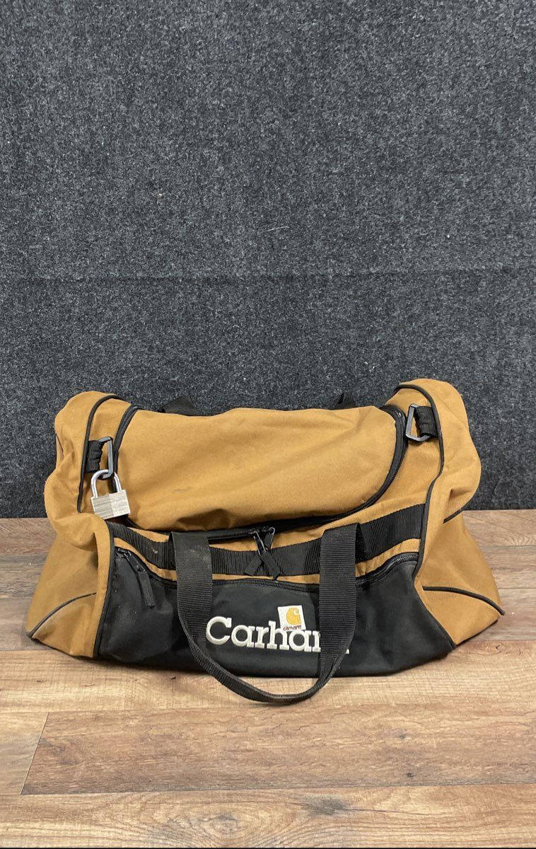 Carhartt Brown Black A194 Canvas Duffle Work Bag Travel Large