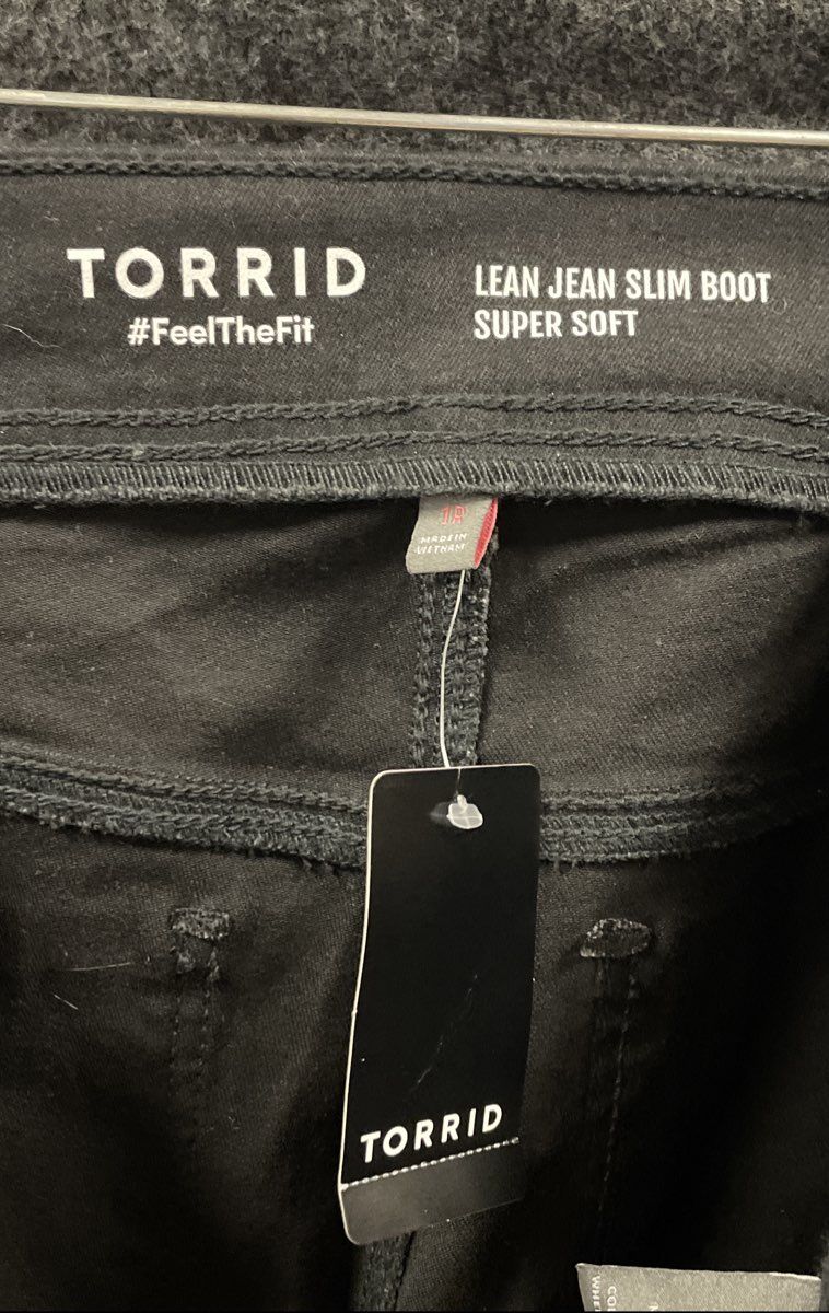 Torrid Women's Black Lean Jean Slim Boot Super Soft Pull On Sz 18 NWT