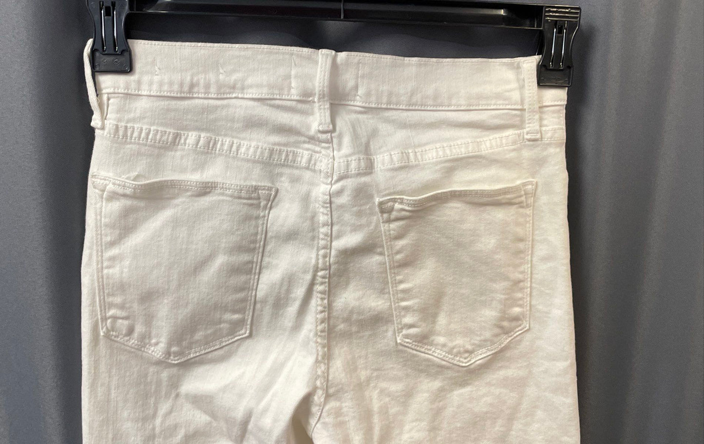 Frame Denim Women's White Le High Straight Raw Hem Jeans Size 28
