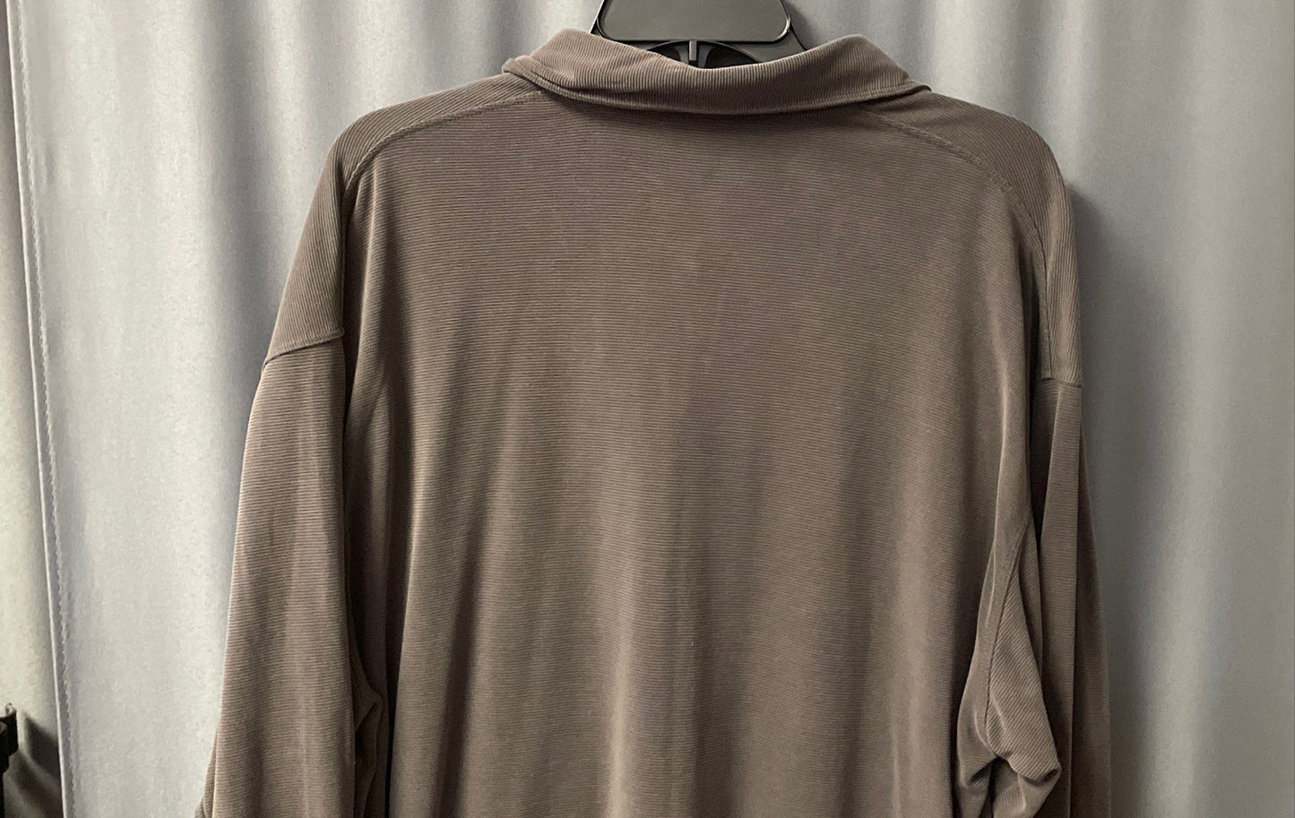 Columbia Men's Gray XCO Ribbed Long Sleeve Polo Shirt Sz XXL