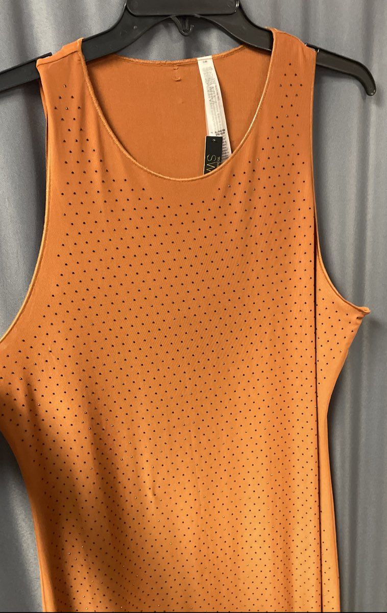 Victoria's Secret Women's Orange Studded Swim Dress Coverup XL NWT