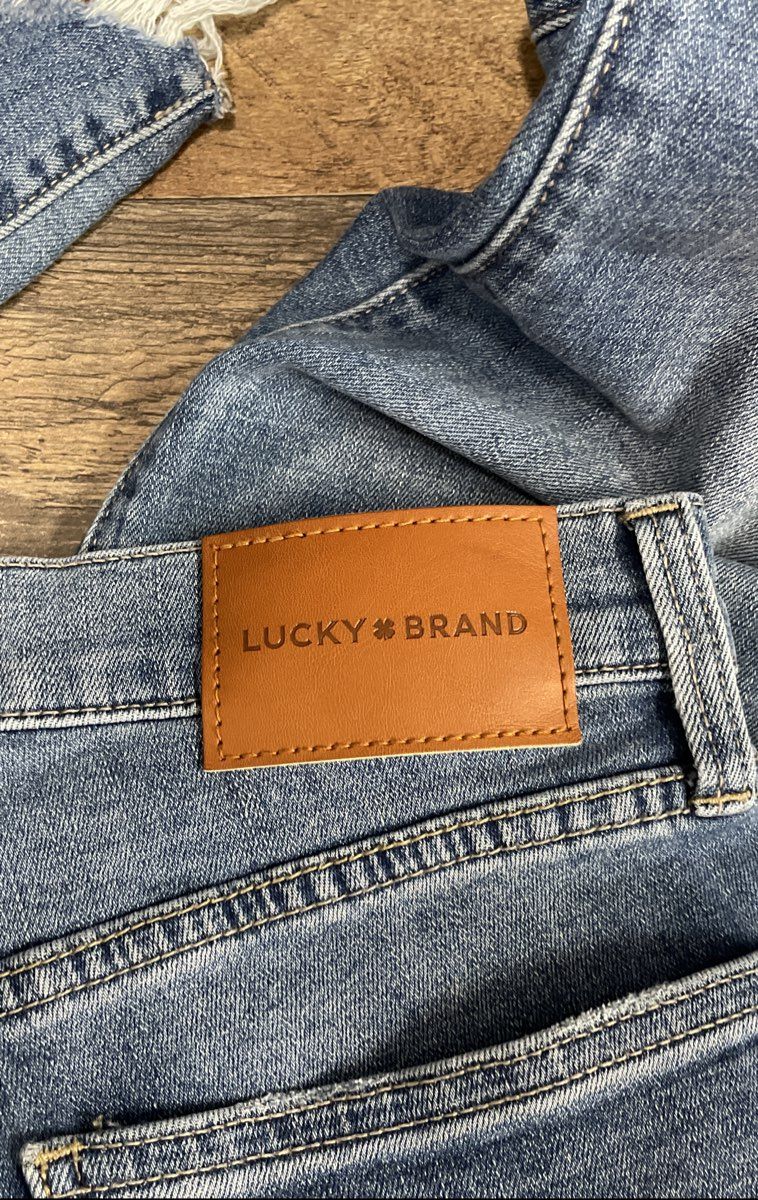 Lucky Brand Women's Bridgette High Rise Skinny Blue Distressed Jeans 4/27