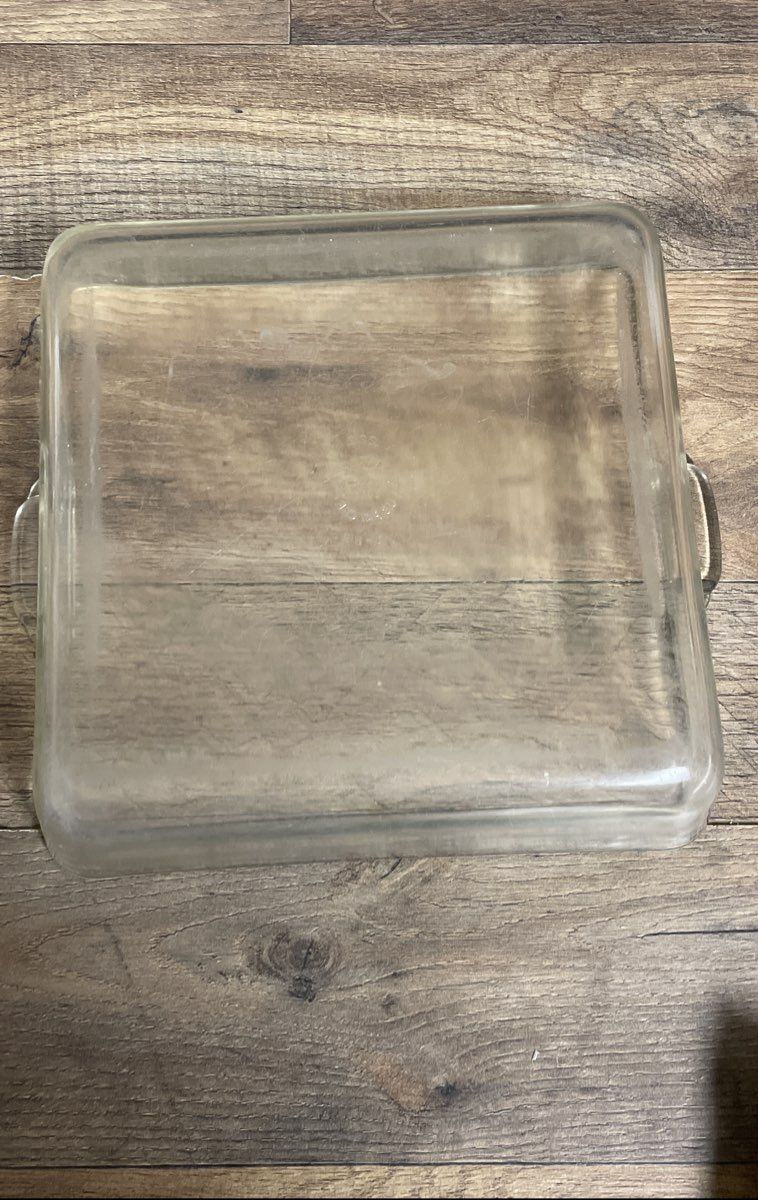 Vintage Pyrex 3 Piece Lot Clear Glass Baking & Casserole Dish w/ Lid