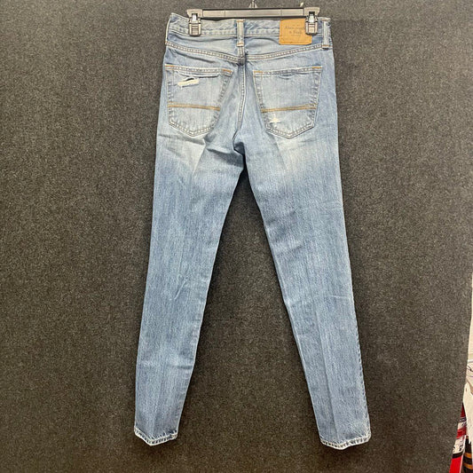Abercrombie & Fitch Men's Light Wash Distressed Ripped Jeans Size 29x32