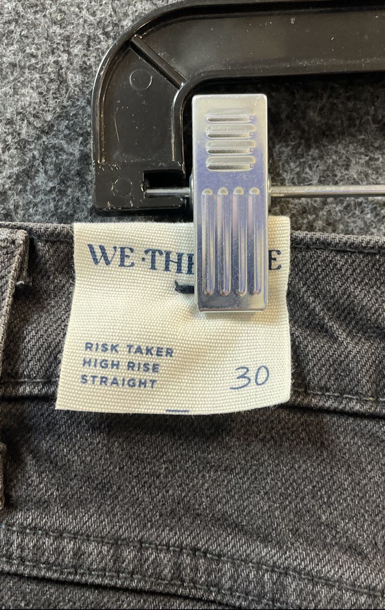 We The Free Women's Black Risk Taker High Rise Straight Leg Jeans Sz 30