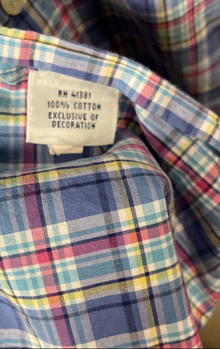 Polo Ralph Lauren Men's Blue Plaid Cotton Button Down Long Sleeve Shirt Sz XL