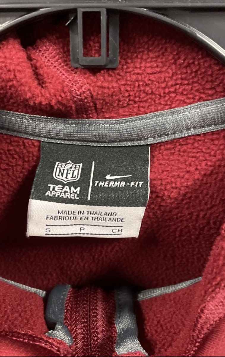 Nike Men's NFL Washington Redskins Therma-FIT Full Zip Hoodie Burgundy Sz S