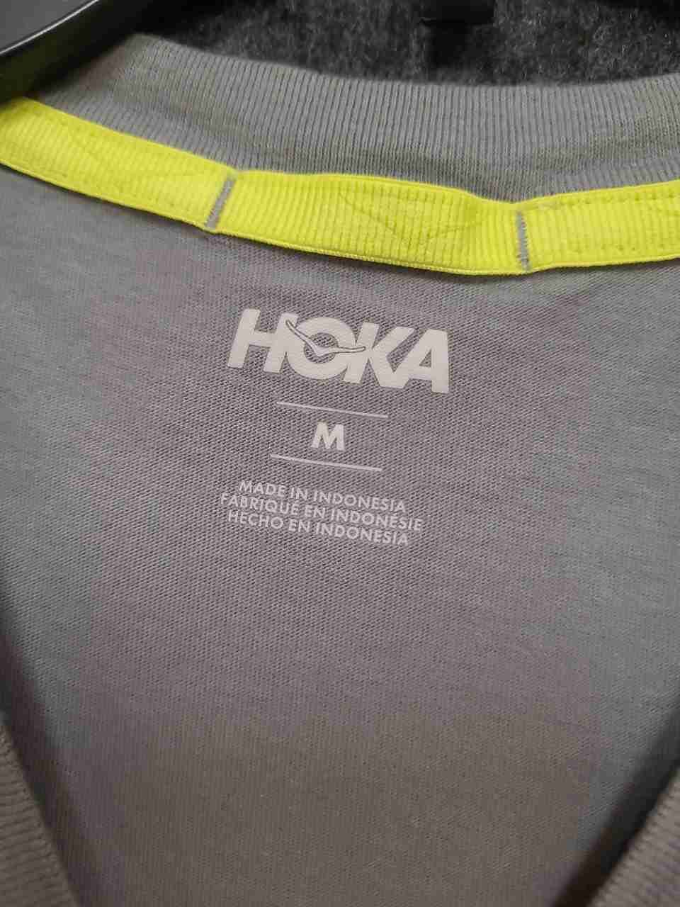 Hoka Men's Grey Cotton Short Sleeve Logo Graphic T-Shirt Sz M