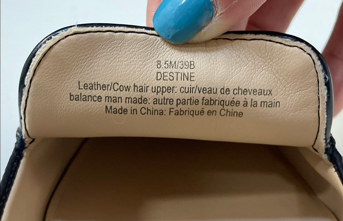 Karl Lagerfeld Paris Leopard Print Calf Hair Pointed Toe Leather Flats Size 8