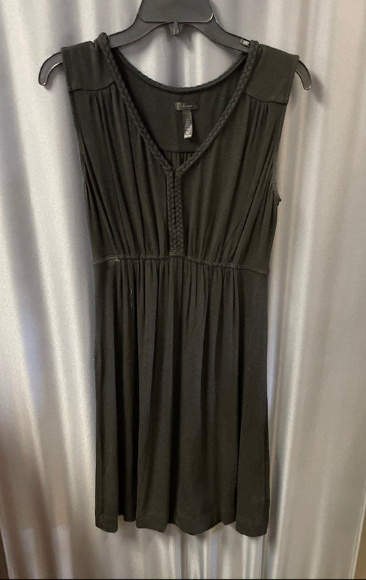 Soma Women's Black Braided Neck Bamboo Blend Empire Waist Sleep Dress Sz M
