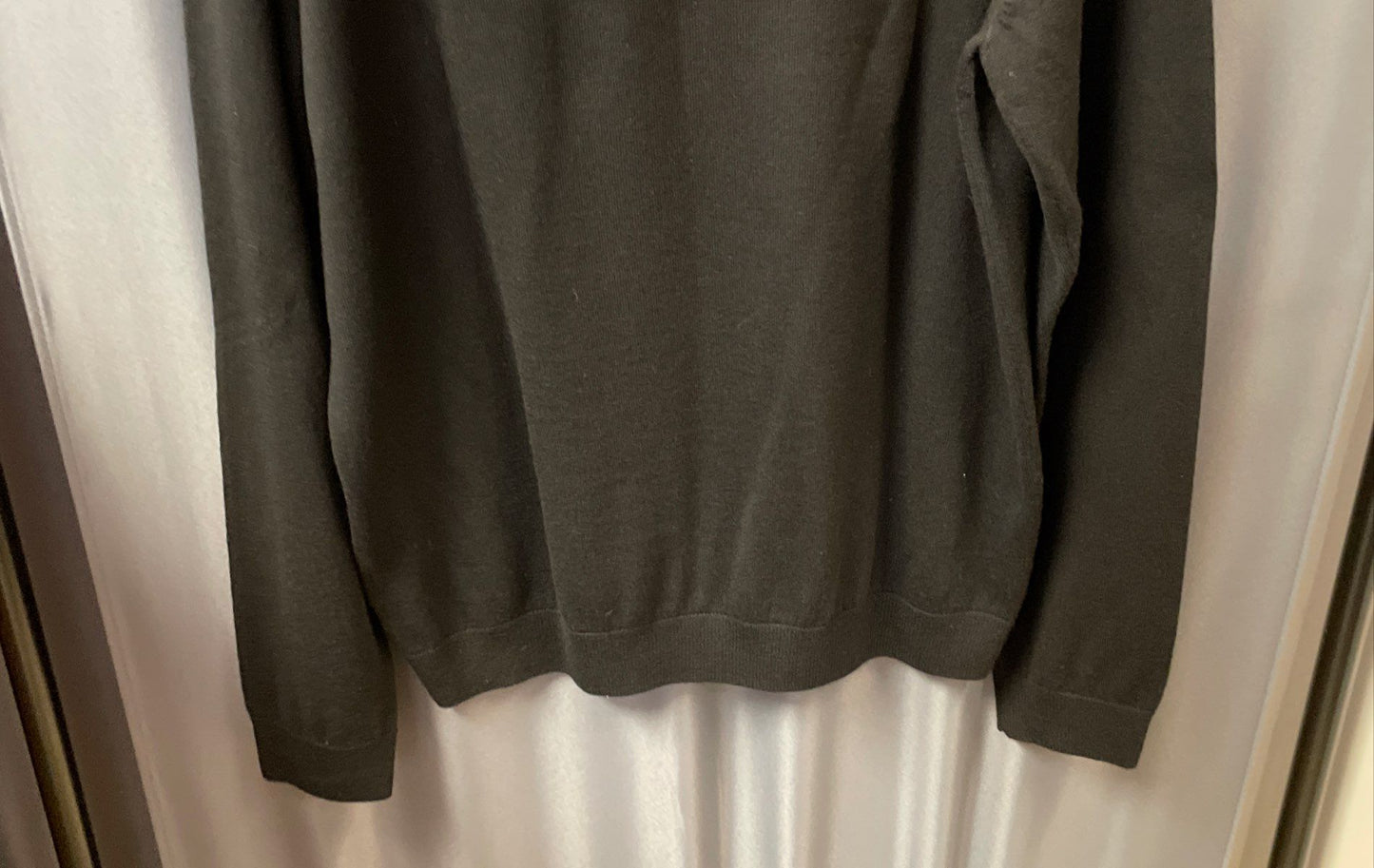 Brooks Brothers 346 Men's Black Extra Fine Merino Wool Mock Neck Sweater XL