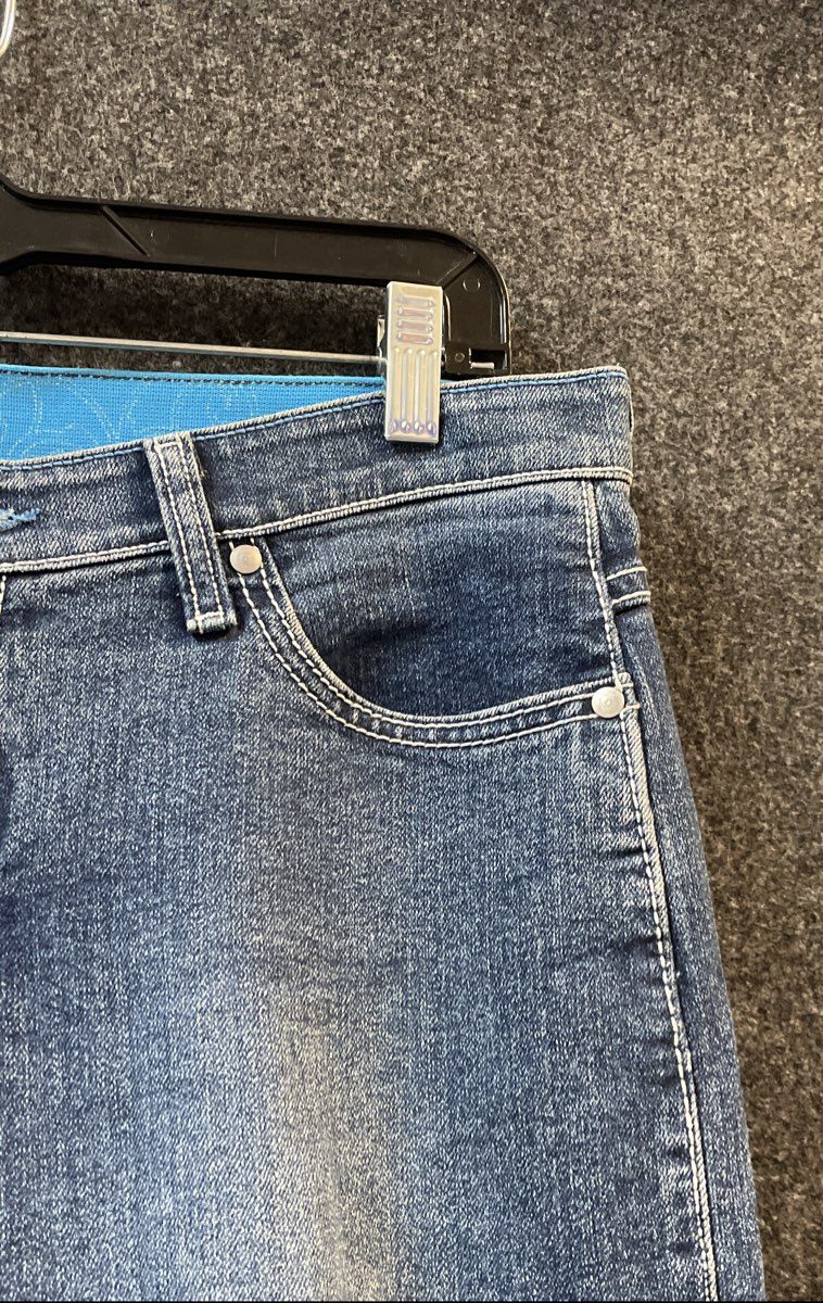 Wrangler Women's Q-Baby No Gap Waistband Blue Bootcut Jeans Size 9/10x34