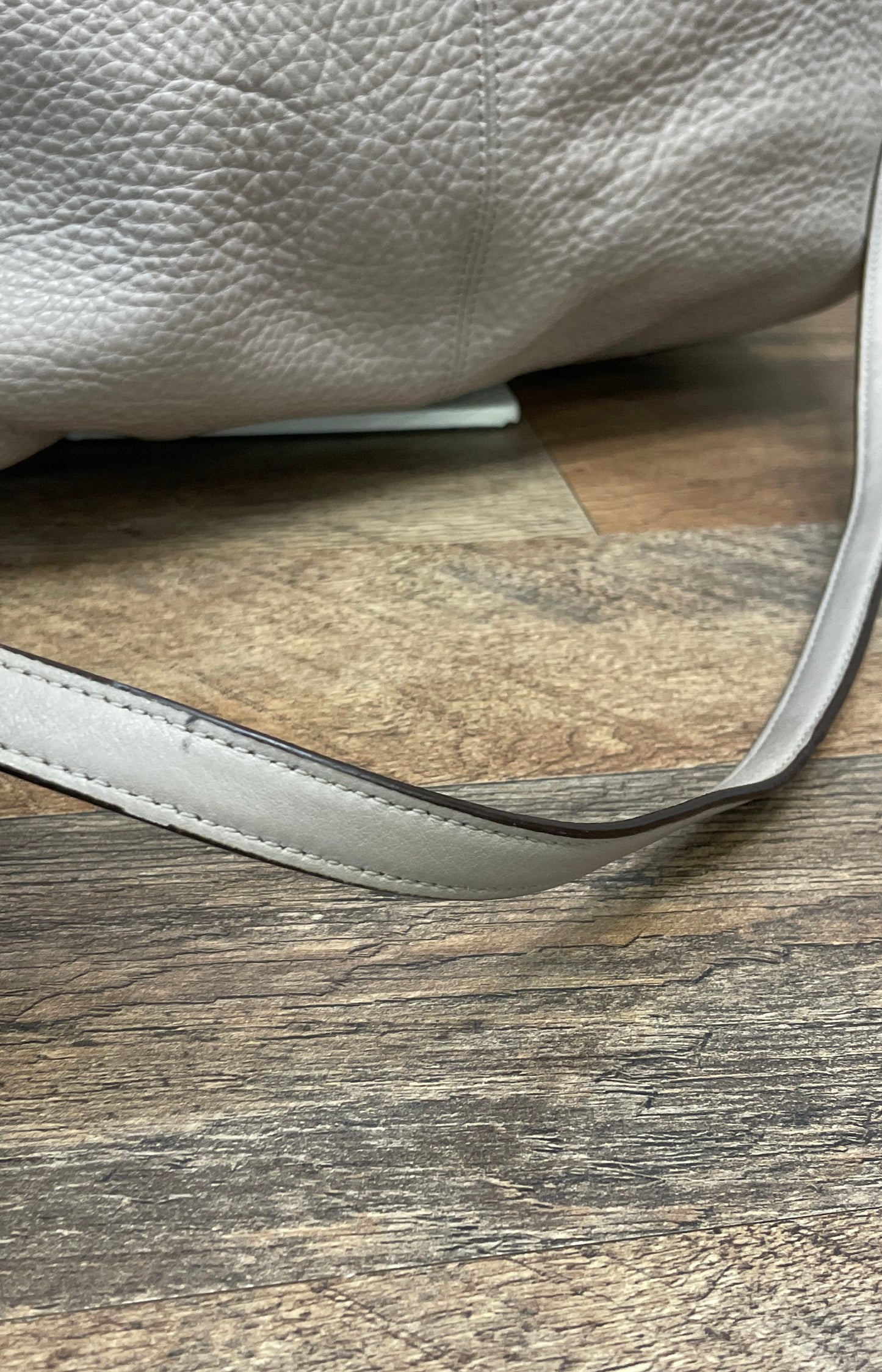 Coach Grey Pebbled Leather Tote Shoulder Bag Silver Hardware Convertible