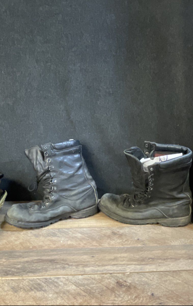 Matterhorn Tactical Black Leather Combat Boots Vibram Sole Men's Size Unknown