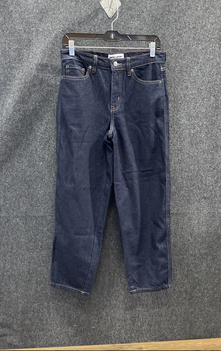 DKNY Jeans Women's Dark Wash High Rise Straight Leg Denim Jeans Sz 2/26