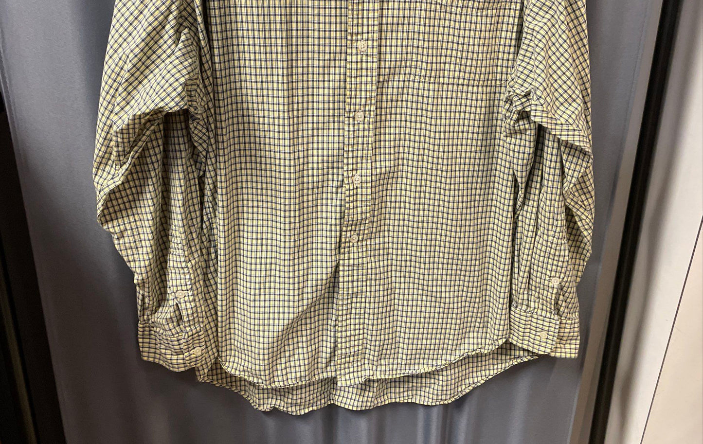 Ralph Lauren Men's Yellow Blue Plaid Blake Button Down Shirt Cotton Sz XXL