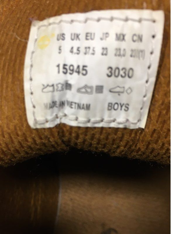 Timberland Field Boot Wheat Canvas Nubuck Boys Hiking Outdoor Boots Size 5