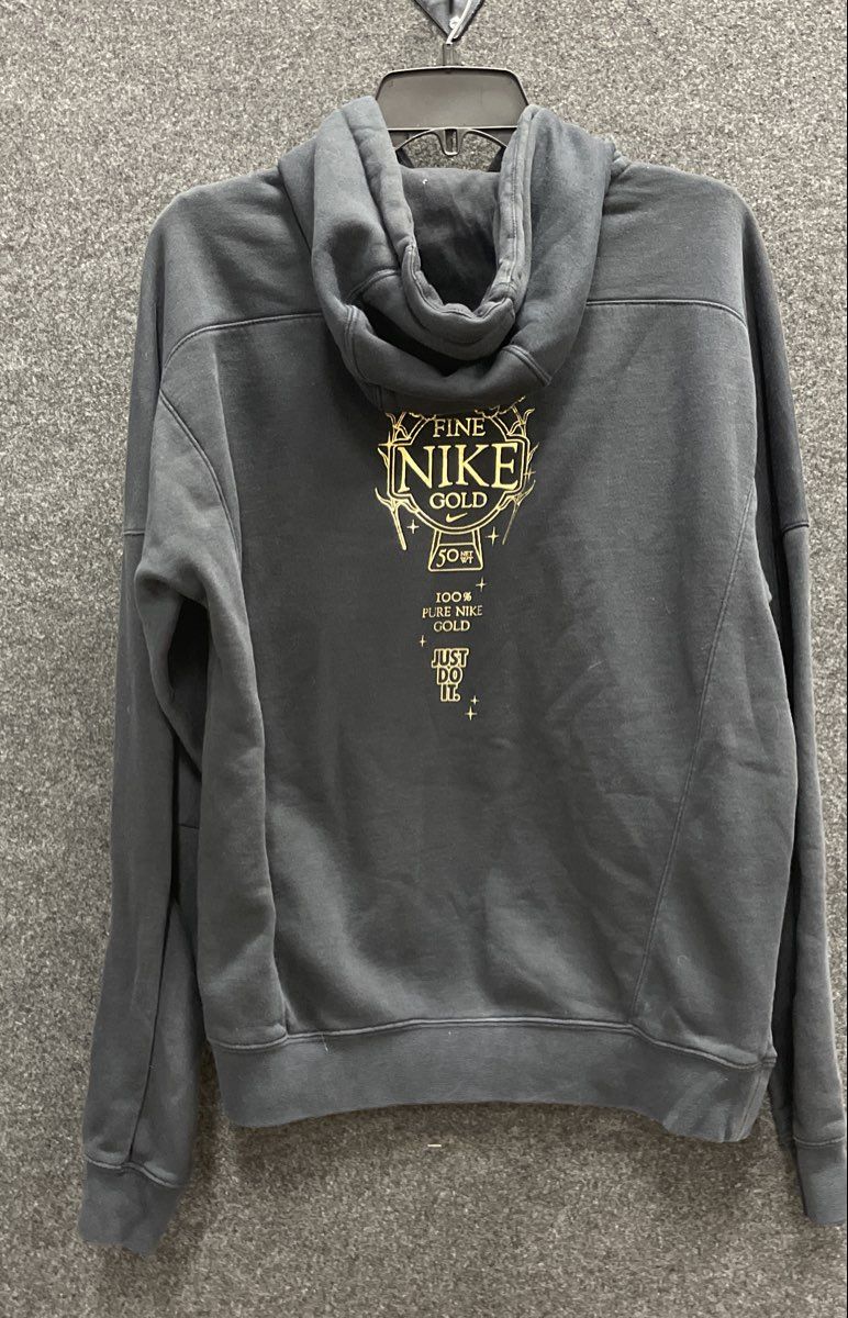 Nike Men's Black Fine Gold Graphic Brea California Pullover Hoodie Sz S