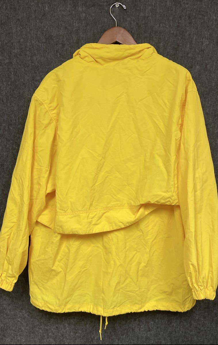 Vintage 90s Eddie Bauer Womens Yellow Lightweight Windbreaker Jacket Made USA XL