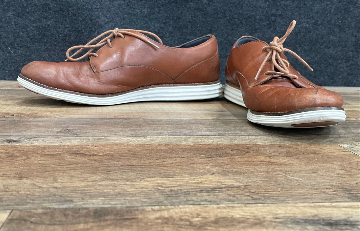 Cole Haan OriginalGrand Brown Leather Plain Toe Oxford Shoes Size 9B