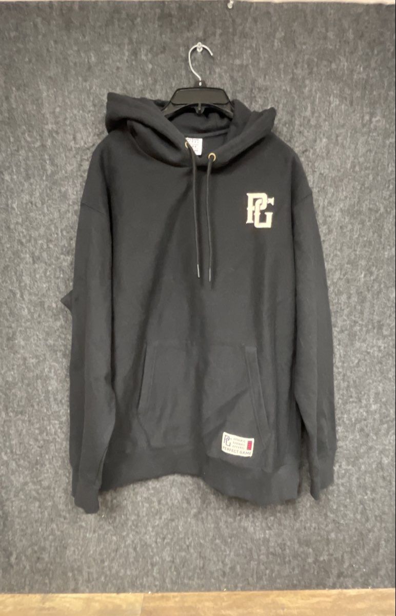 Perfect Game Men's Black Baseball Pullover Hoodie Sweatshirt Size XL NWT