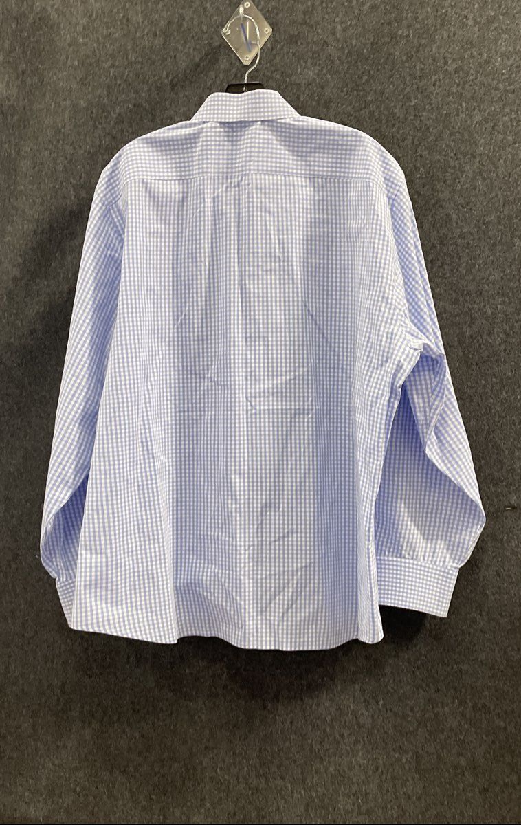 Taylor Byrd Men's Blue Gingham Long Sleeve Button Up Shirt Size XL