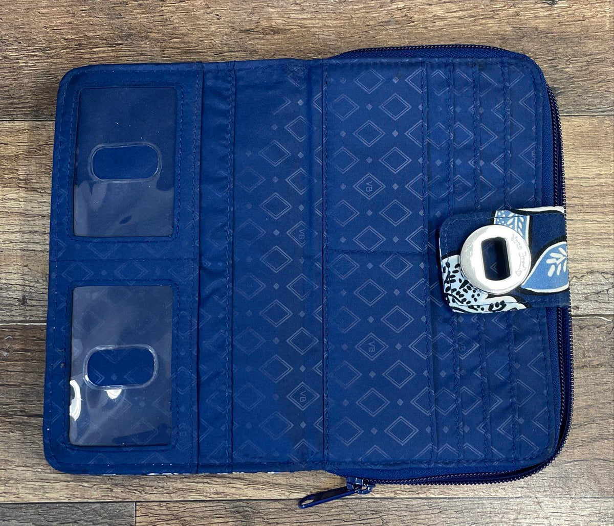 Vera Bradley Paisley Quilted Shoulder Bag and Blue Floral Wallet Lot of 2