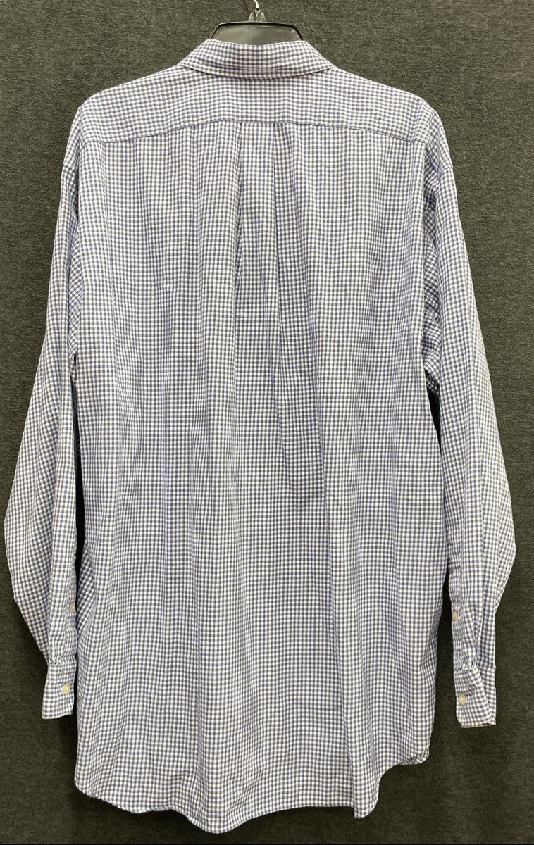 Ralph Lauren Golf Men's Tilden Blue White Gingham Check Button Down Shirt Sz XL