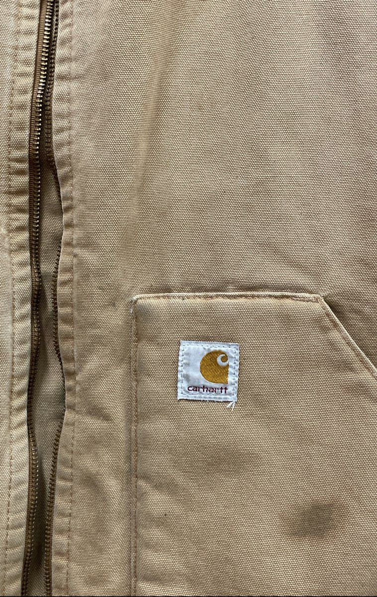 Carhartt Men's Arctic-Quilt Lined Duck Vest Brown Canvas Workwear V01 Sz 2XL