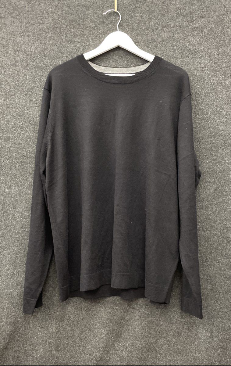 Apt. 9 Men's Mineral Black Merino Blend Crewneck Sweater Standard Fit XXL NWT