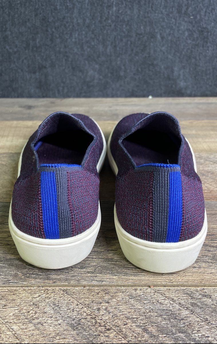 Rothy's Women's The Sneaker Fig Purple Knit Slip On Shoes Size 5