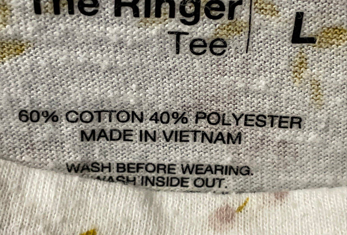 Sonoma Goods For Life Women's White Floral Print The Ringer Tee Size L