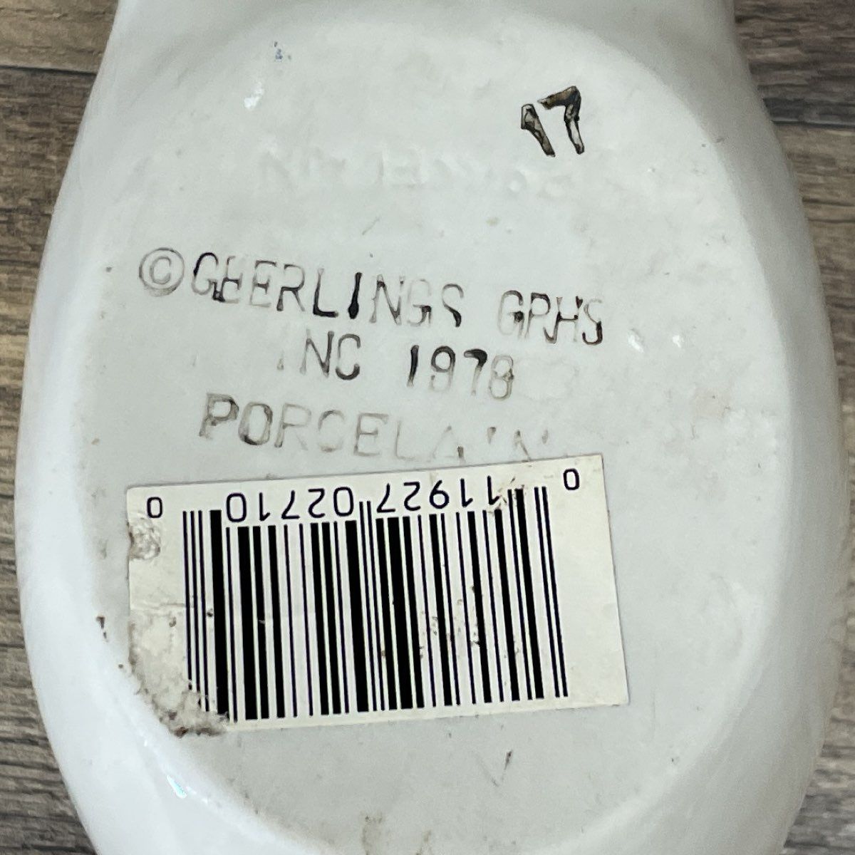 Vintage 1978 Geerlings Dutch Mini Clog Ashtray Blue White Porcelain Windmill