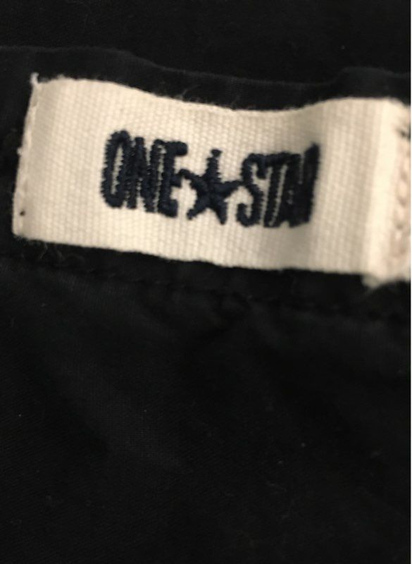 Converse One Star Men's Black Short Sleeve Button Down Shirt Sz M