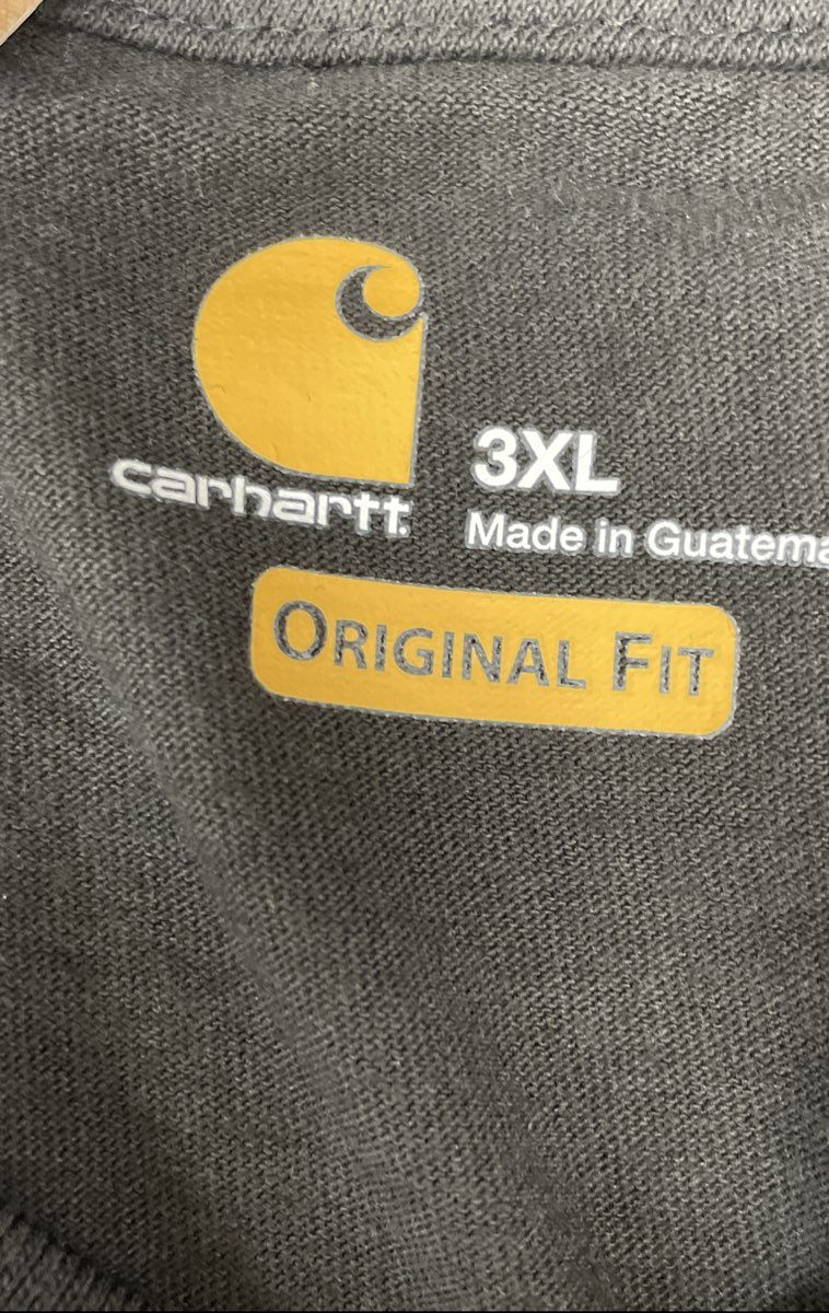 Carhartt Men's K231 Logo Sleeve Workwear Long Sleeve T-Shirt Black NWT Sz 3XL