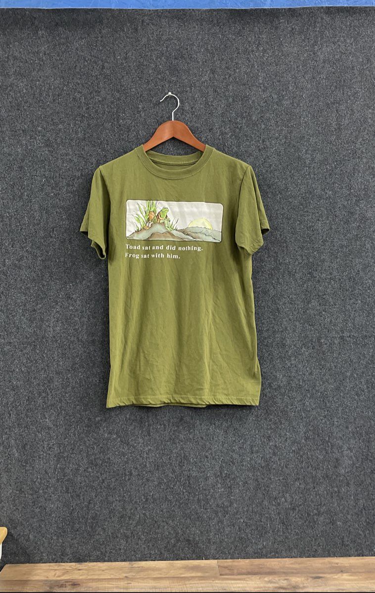 Frog and Toad Together T-Shirt Reprint Arnold Lobel Sat and Did Nothing Sz M
