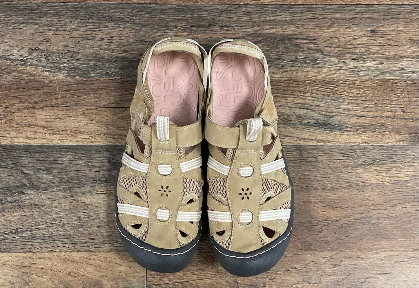JBU Regional Water Ready Tan Beige Women's Walking Water Sandals Size 8