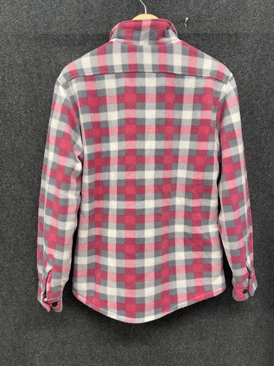 Stillwater Supply Co Men's Pink Gray Plaid Sherpa Lined Fleece Jacket Sz XL
