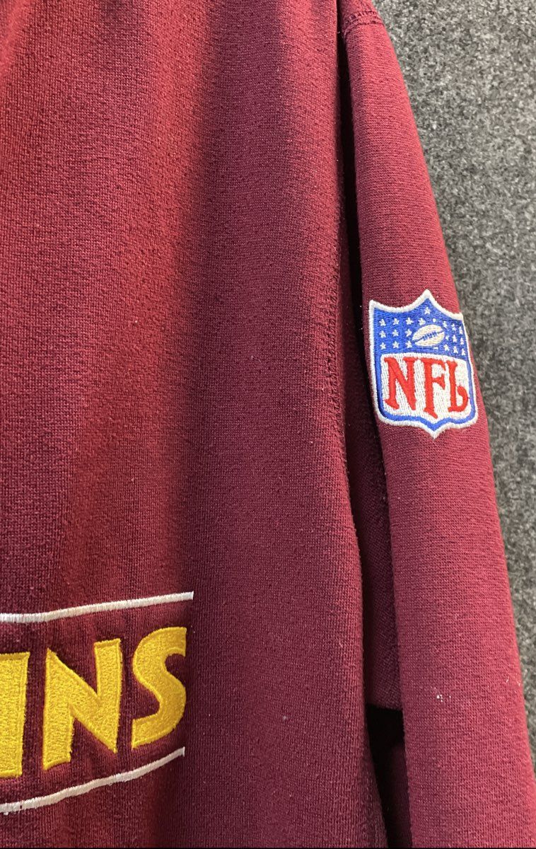 Vintage 90s Starter Washington Redskins NFL Hoodie Henley Burgundy Sz M