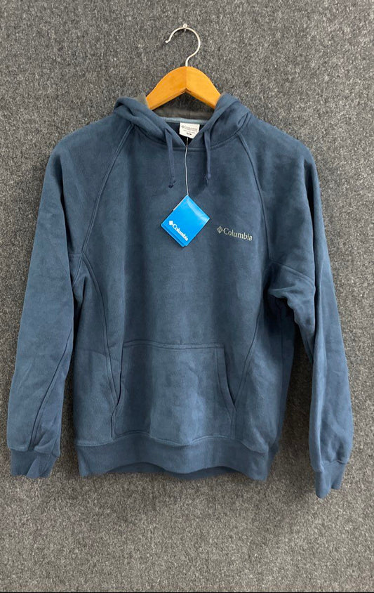 Columbia Men's Blue Hart Mountain Pullover Hoodie Cotton Blend Fleece NWT Sz M